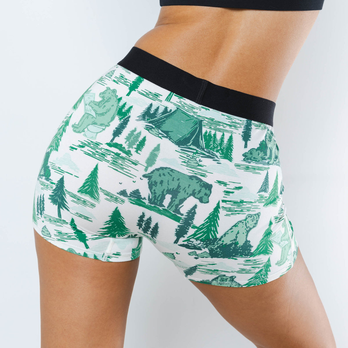 The Does A Bear | Green Toilet Bear Women’s Boxers - Shinesty