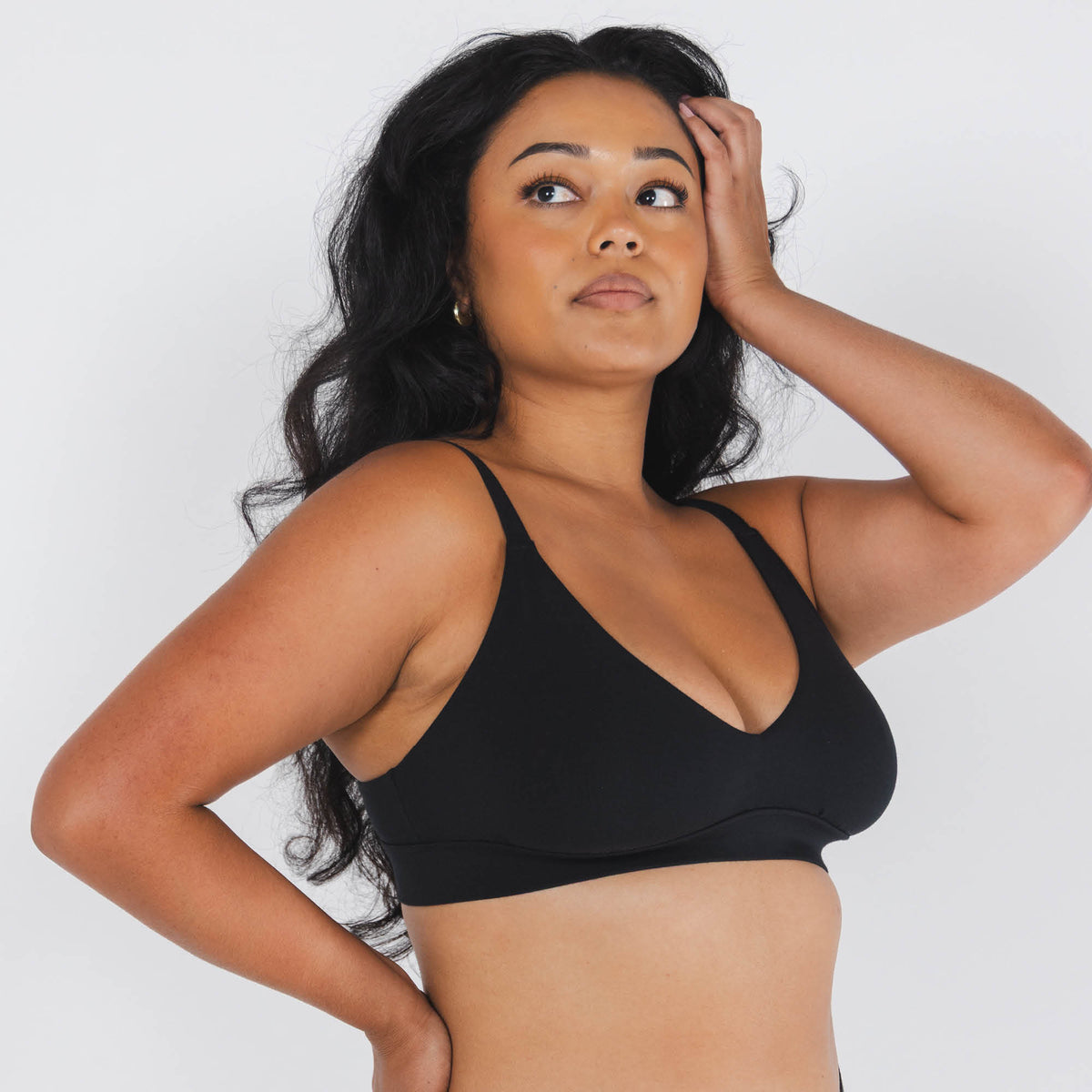 The Threat Level Midnight | Black Boob Hammock™ Plunge Bralette - Shinesty