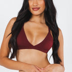 The Sommelier | Burgundy Boob Hammock™ Triangle Bralette - Shinesty