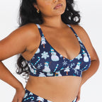 The Big Blizzard | Naughty Snowmen Boob Hammock™ Plunge Bralette - Shinesty