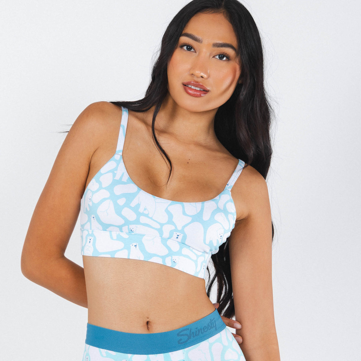 The Polar Polka | Polar Bear Scene Boob Hammock™ Scoop Bralette - Shinesty