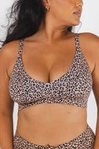 The Wild Cat | Leopard Print Boob Hammock™ Plunge Bralette - Shinesty