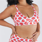 The Pucker Up | Lipstick Kiss Boob Hammock™ Plunge Bralette - Shinesty