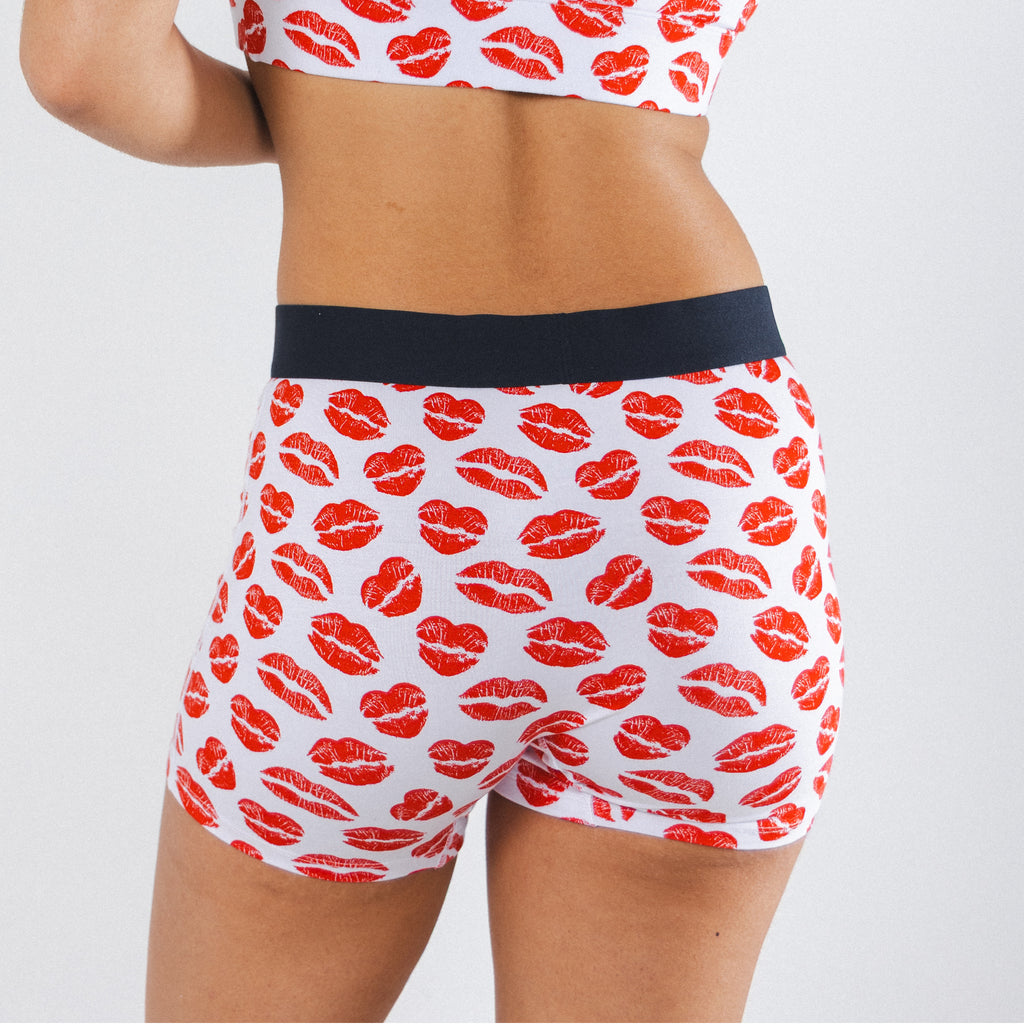 The Pucker Up | Lipstick Kiss Women’s Boxers - Shinesty