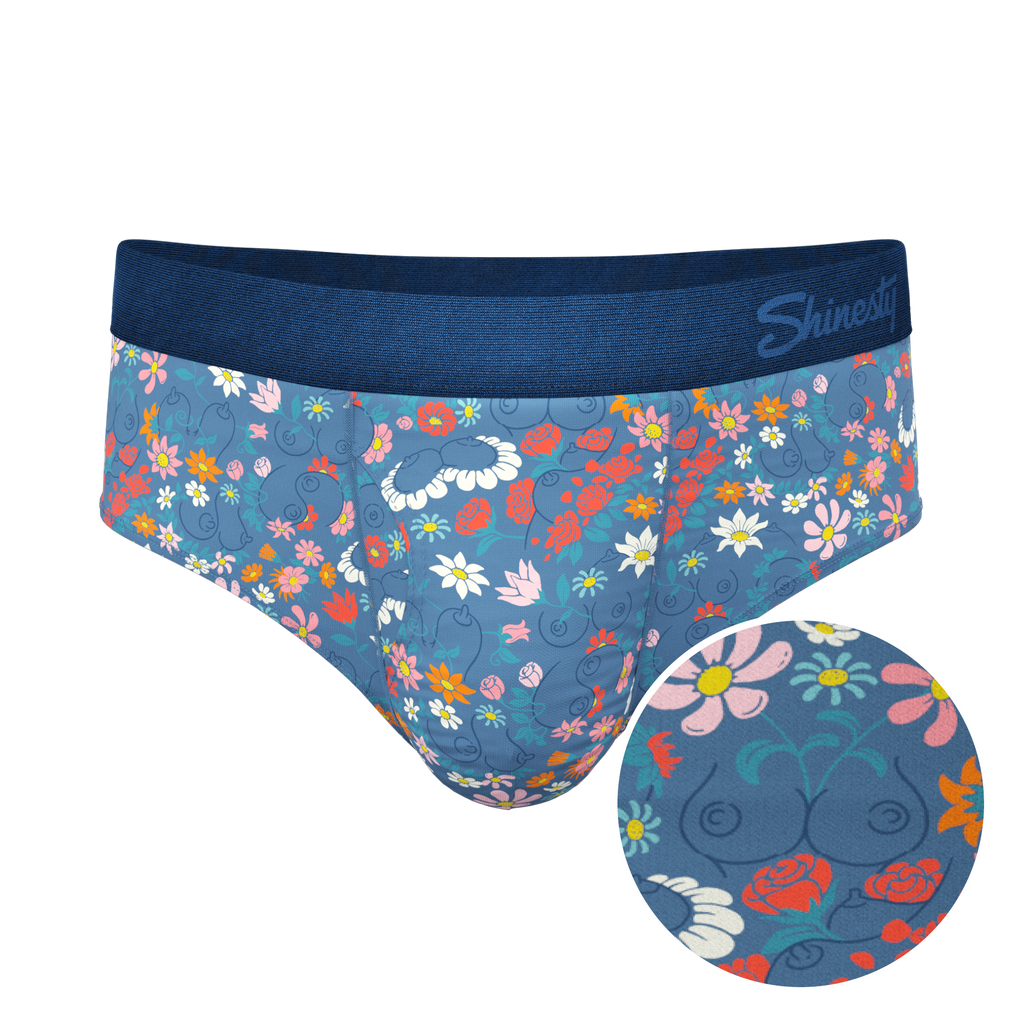 The Gardening Nips | Busty Floral Ball Hammock® Pouch Underwear Briefs - Shinesty