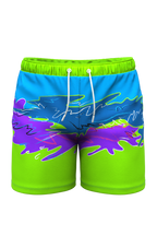 The Snack Shack | Retro Neon Ball Hammock® Pouch 8" Swim Trunks - Shinesty