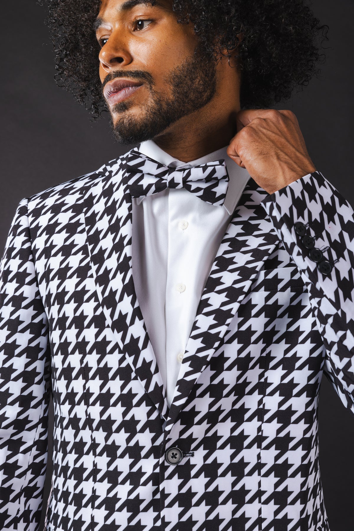 The Sophistication | Houndstooth Bow Tie - Shinesty