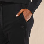 The Threat Level Midnight | Black Sexy Terry™ Women’s Lounge Joggers - Shinesty