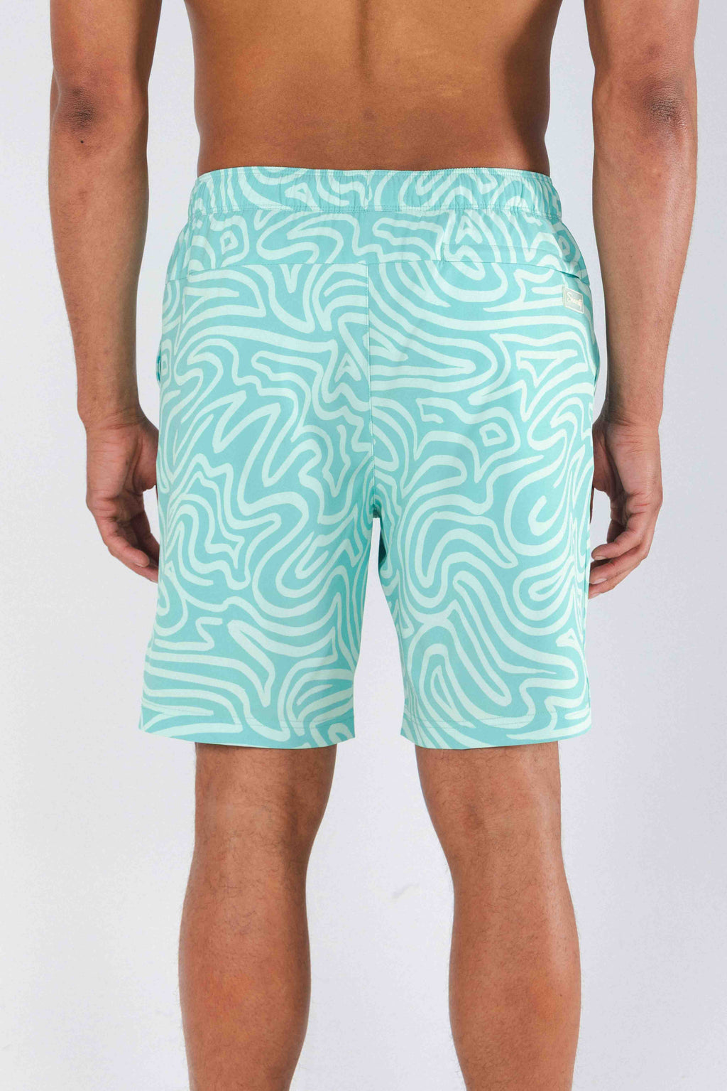 The Water Park | Neon Abstract Line Ball Hammock® Pouch 8" Swim Trunks - Shinesty