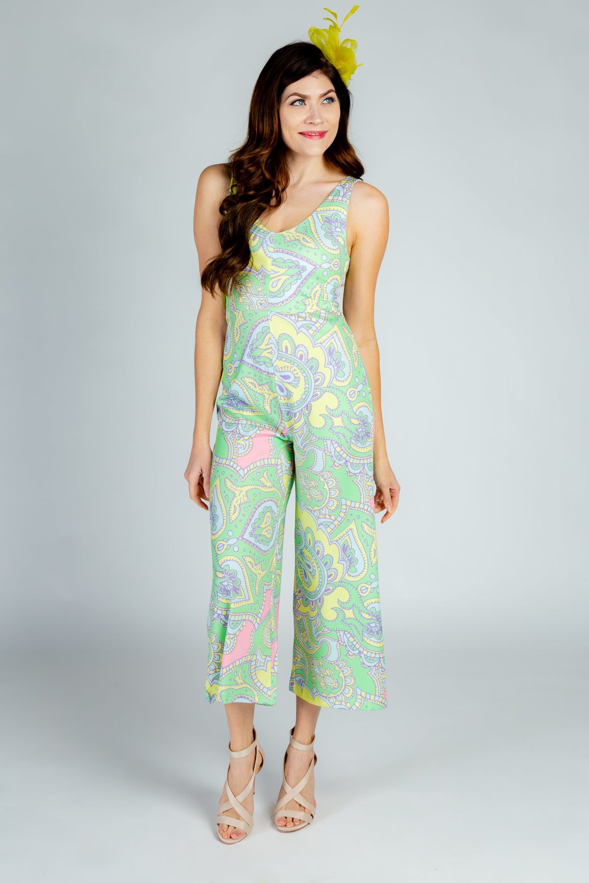The Don't Pulitzer My Lilly | Easter Pastel Paisley Derby Jumpsuit - Shinesty