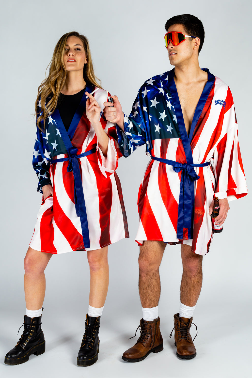 The Mascot | Ladies Unisex USA Eagle Kimono - Shinesty