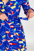 The Nauti Buoy | Nautical Wrap Dress - Shinesty