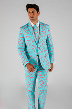 The Peppermint Pimp Canes | Candy Cane Print Christmas Suit - Shinesty