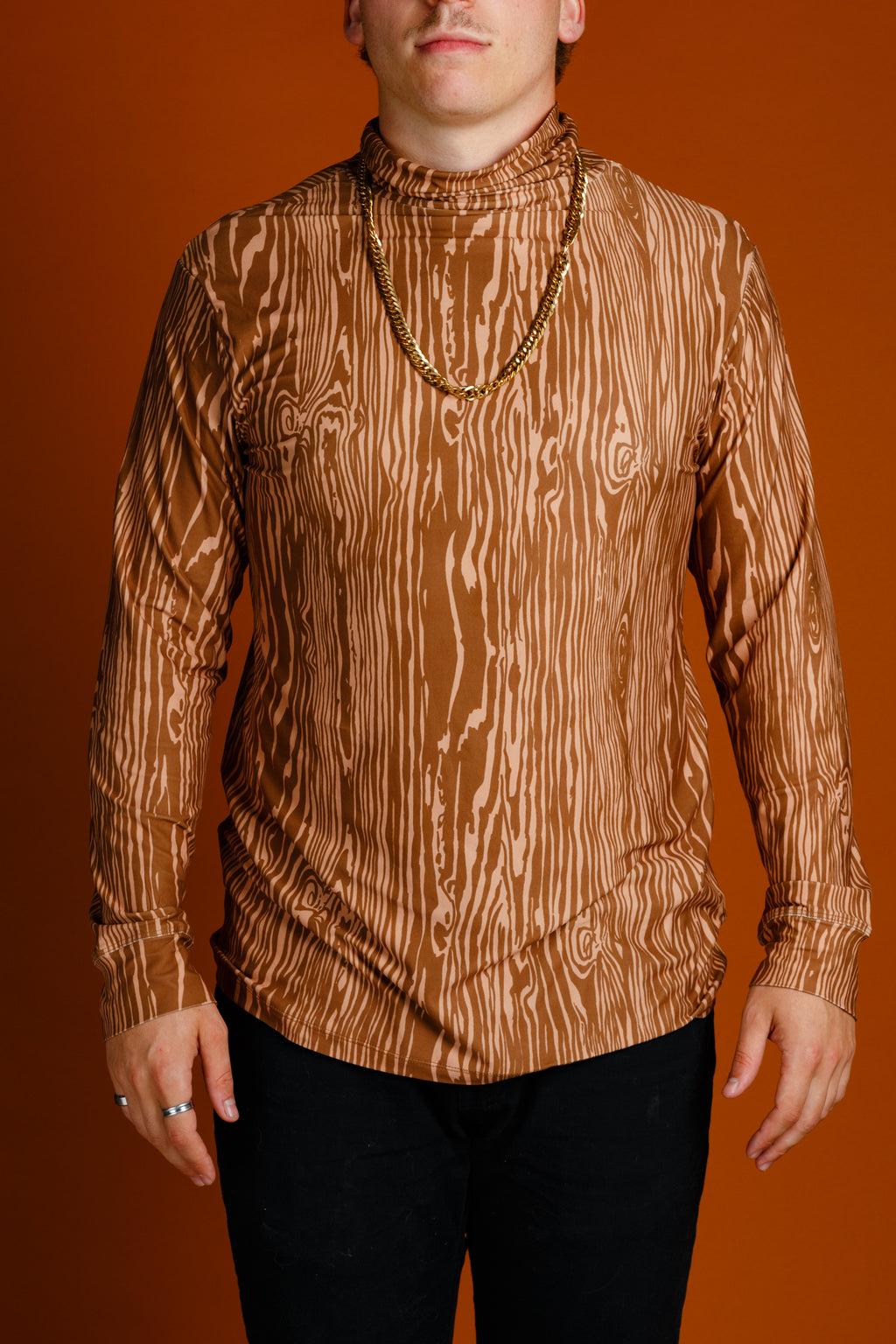 The Wood You Rather | Bark Printed Turtleneck - Shinesty