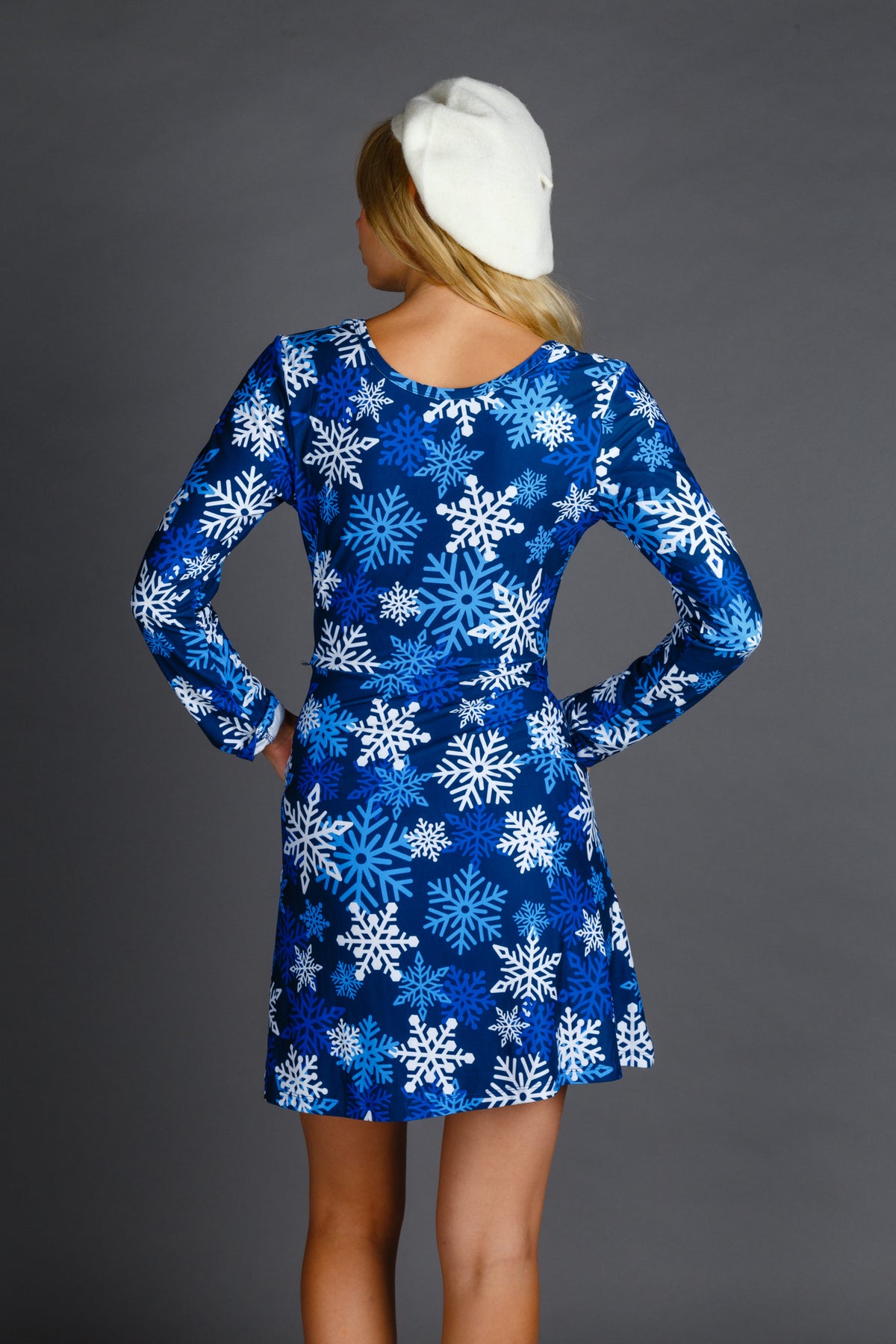 The Young Frosty | Snowflake Skater Dress - Shinesty