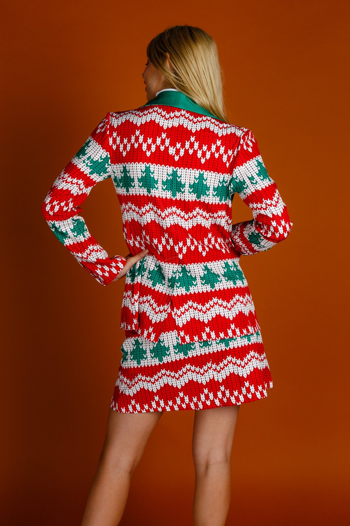 The Red Ryder | Women's Knit Print Christmas Suit - Shinesty