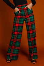 The Lincoln Log Love Lady | Women's Green Plaid Christmas Suit - Shinesty