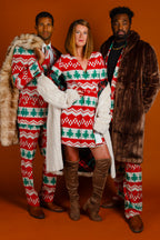 The Red Ryder | Knit Print Christmas Wrap Dress - Shinesty