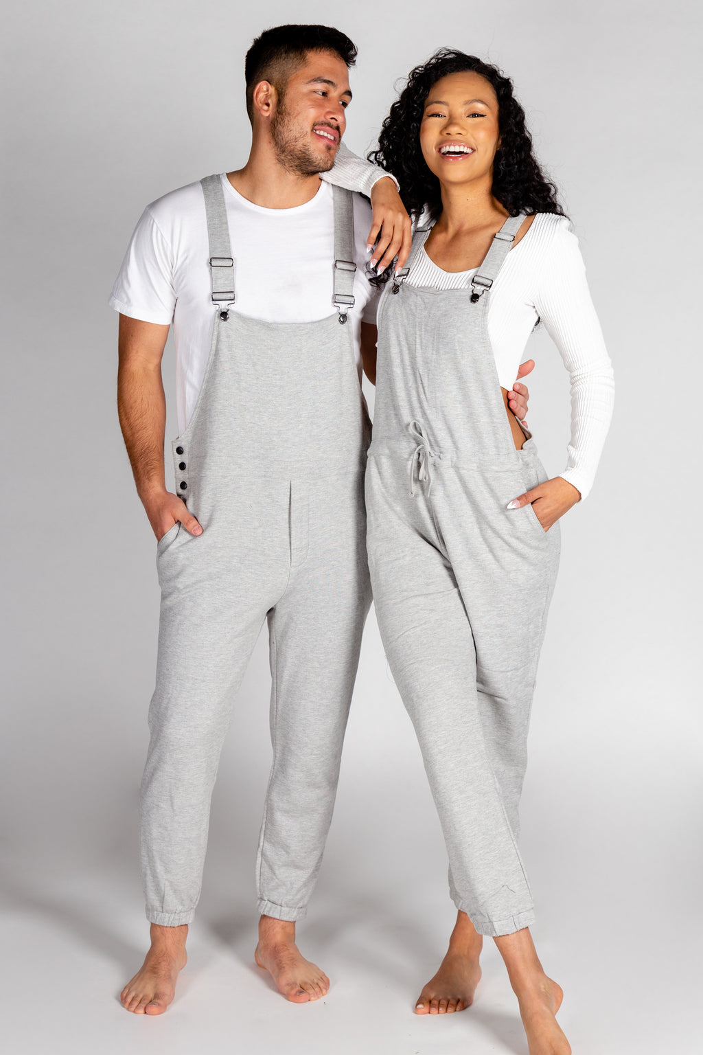 The Groutfit | Heather Grey Men's Pajamaralls® - Shinesty