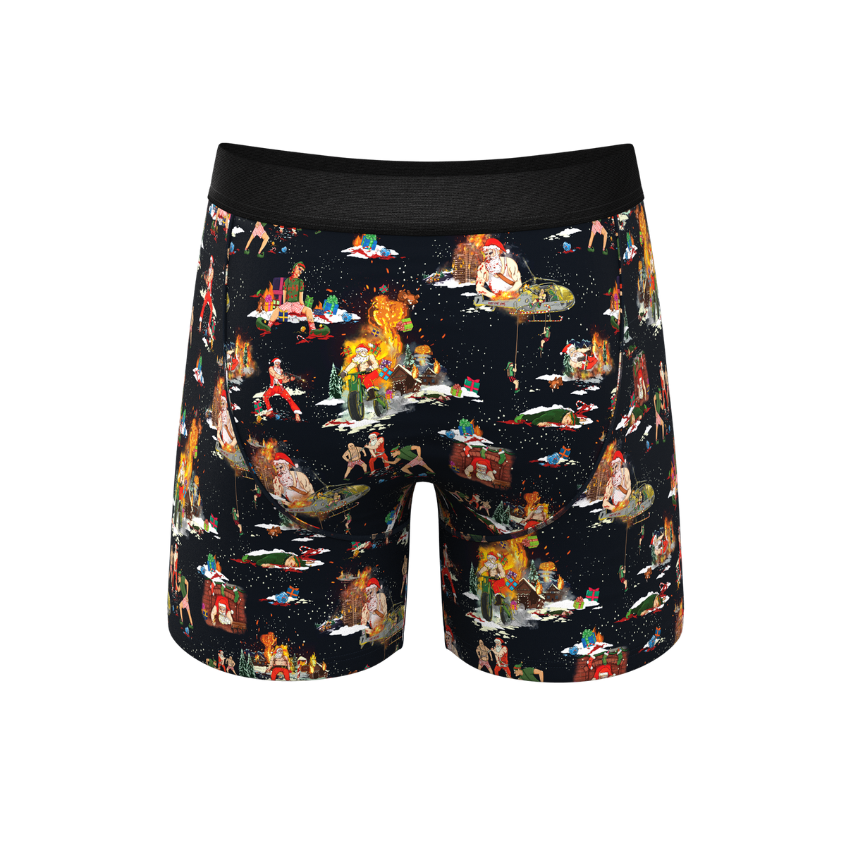 The 12 Slays of Christmas | Christmas Scene Ball Hammock® Pouch Underwear With Fly - Shinesty