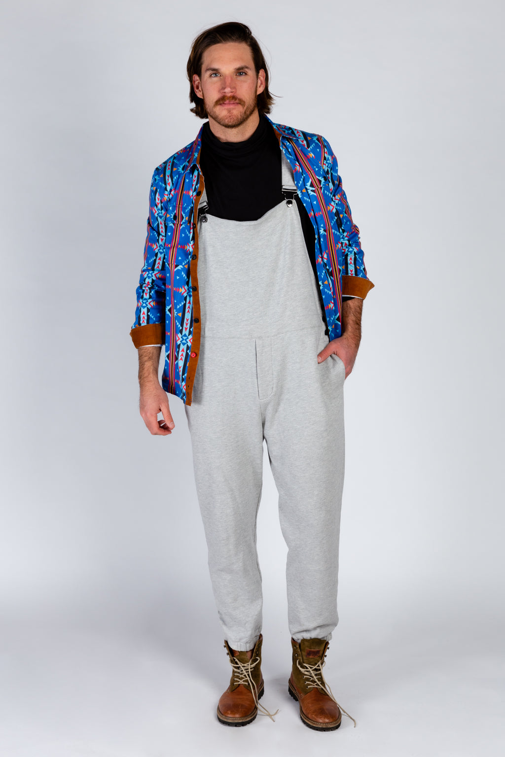 The Groutfit | Heather Grey Men's Pajamaralls® - Shinesty