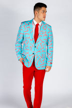 The Peppermint Pimp Canes | Candy Cane Print Christmas Suit - Shinesty