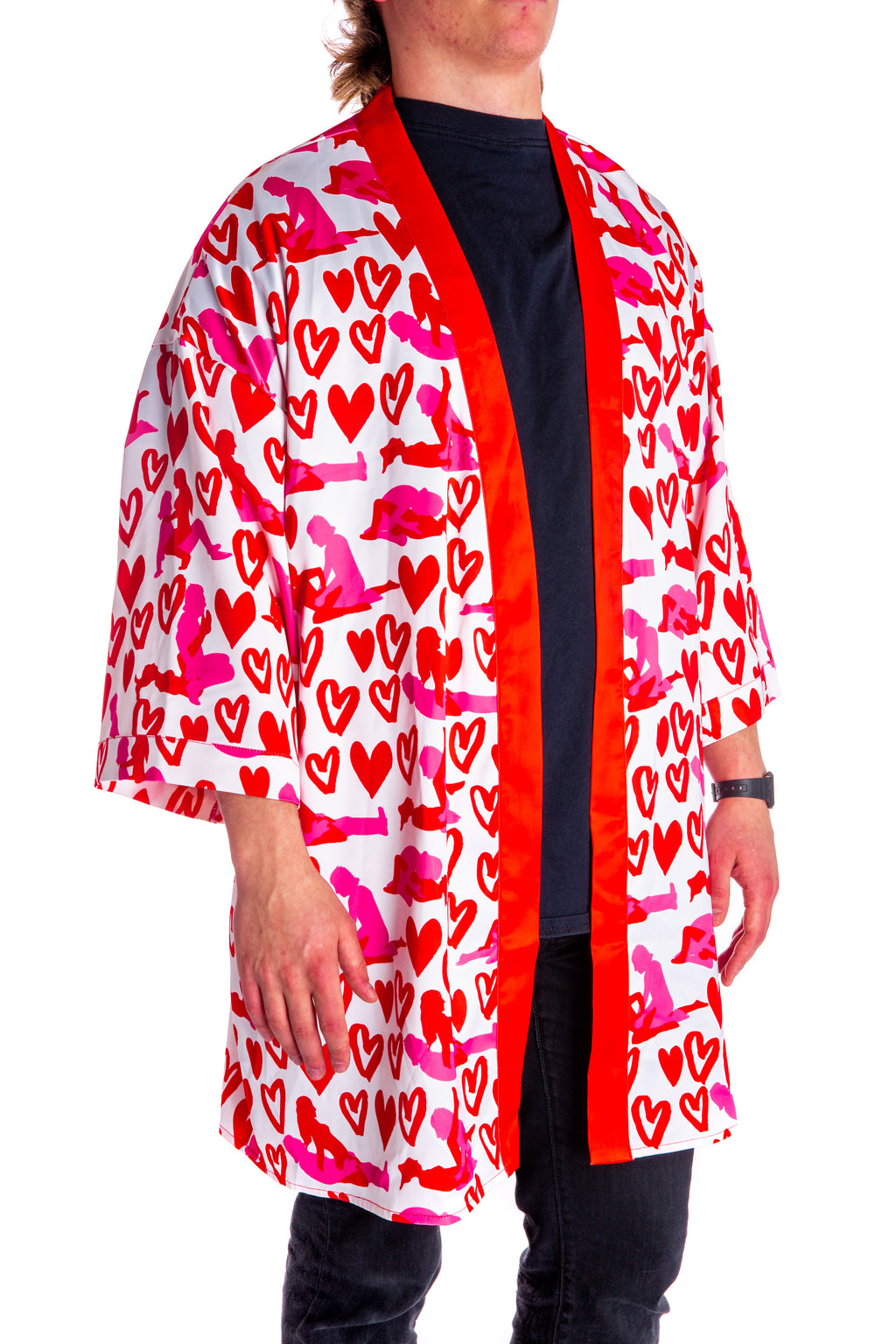 The Hot-Blooded Handbook | Valentines Day Party Kimono - Shinesty