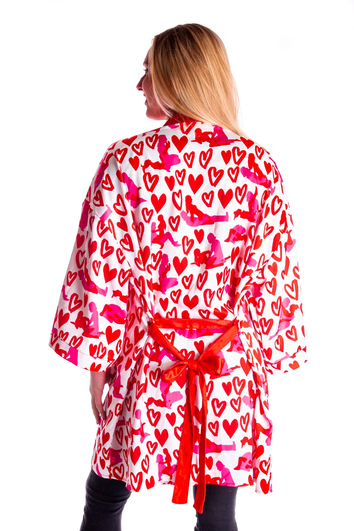 The Hot-Blooded Handbook | Ladies Valentine's Day Unisex Party Kimono - Shinesty
