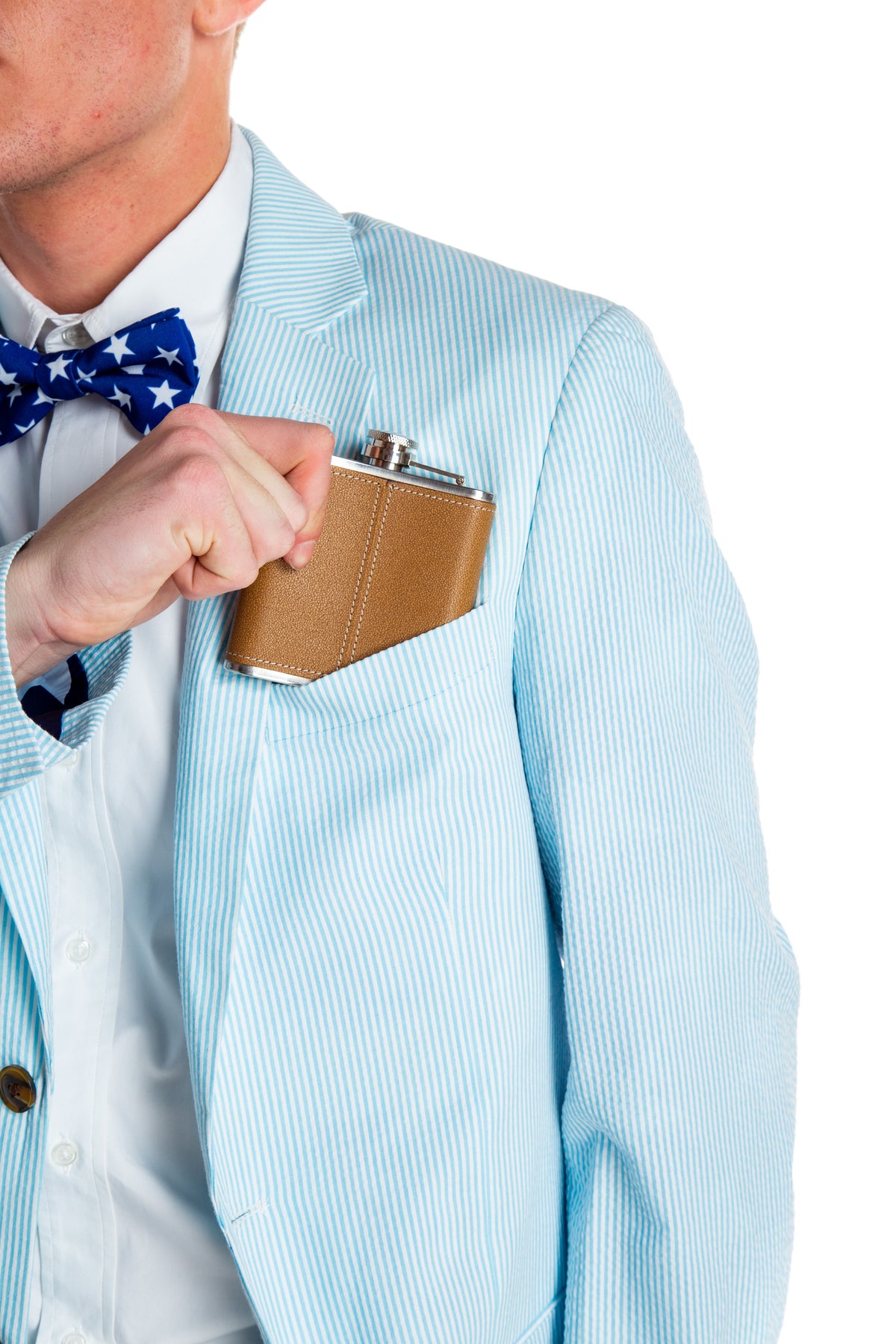 The Baby Azul | Blue USA Seersucker Suit - Shinesty