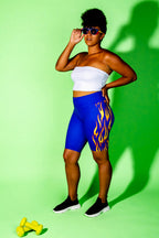 The Flava Town Buffet | Flames Bike Shorts - Shinesty