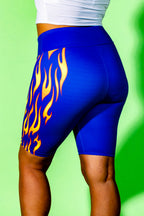 The Flava Town Buffet | Flames Bike Shorts - Shinesty
