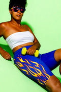 The Flava Town Buffet | Flames Bike Shorts - Shinesty