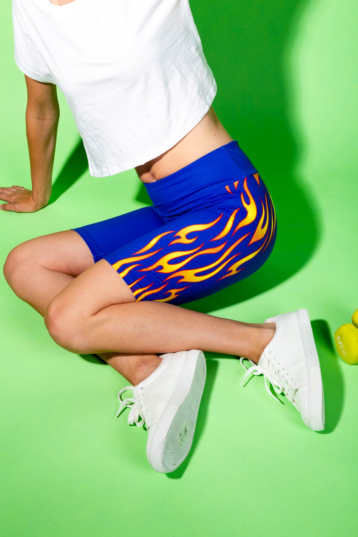 The Flava Town Buffet | Flames Bike Shorts - Shinesty