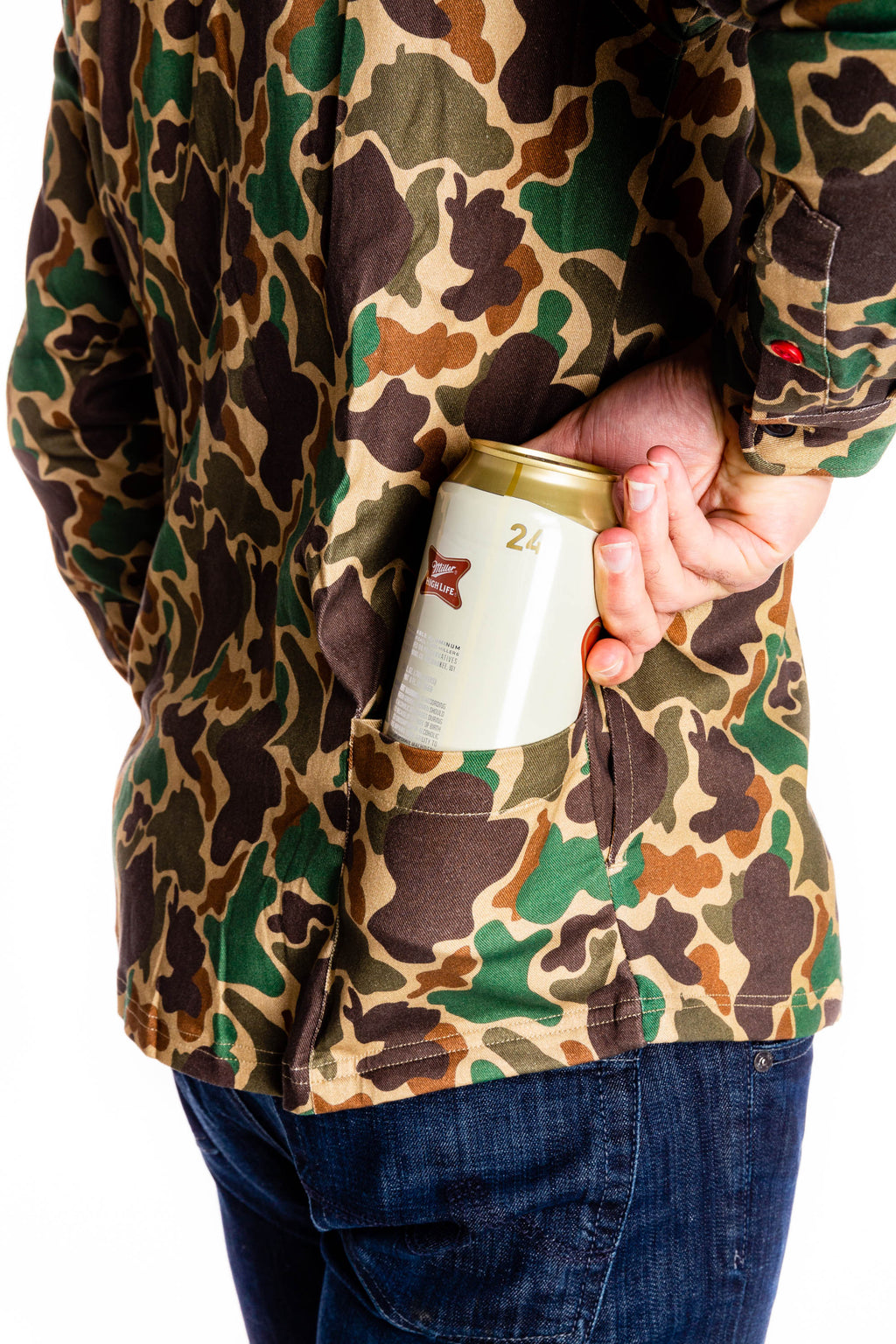 Now You See Me | Camo Long Sleeve Button Down - Shinesty