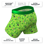 The 3 Leafs To The Wind | St Patricks Day Clovers Ball Hammock® Pouch Underwear With Fly - Shinesty