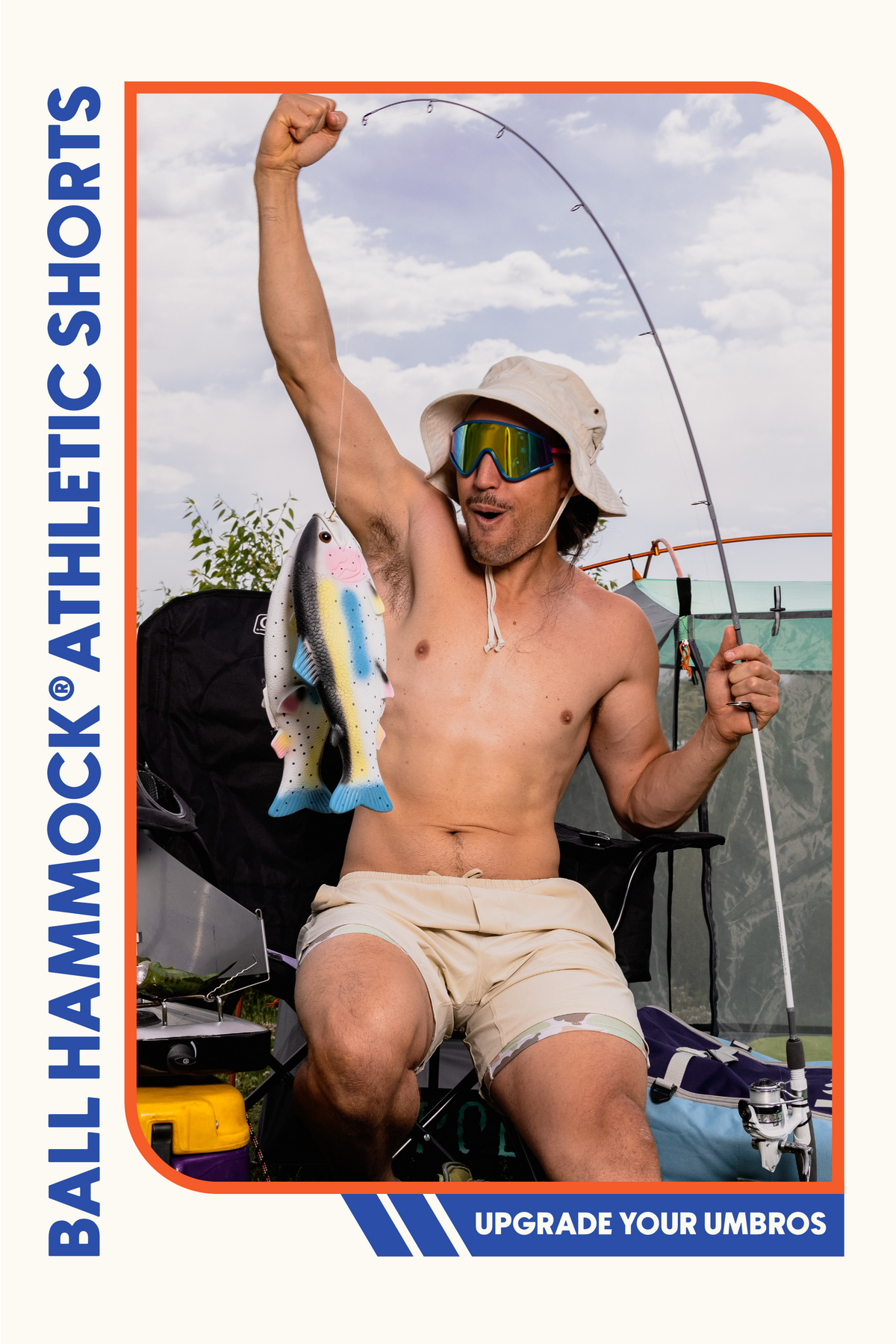 The Lieutenant | Khaki and Camo Ball Hammock® 5 Inch Athletic Shorts - Shinesty
