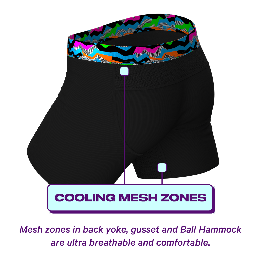 The 80s Called | Black and Neon paradICE™ Cooling Ball Hammock® Pouch Underwear - Shinesty