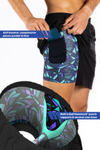 The Anti-Bounce | Black Ball Hammock® 9 Inch Athletic Shorts - Shinesty