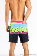The Cherry Slushy | Neon Retro Ball Hammock® 9 Inch Athletic Shorts - Shinesty