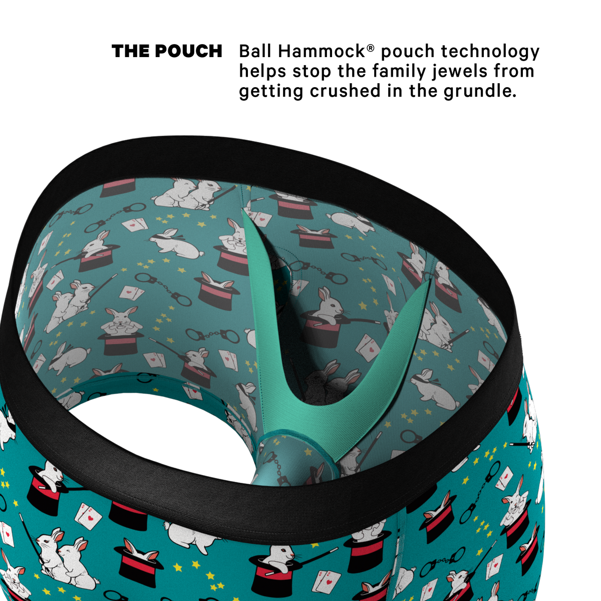 The AbracaDoMe | Magic Bunny Ball Hammock® Pouch Trunks Underwear - Shinesty