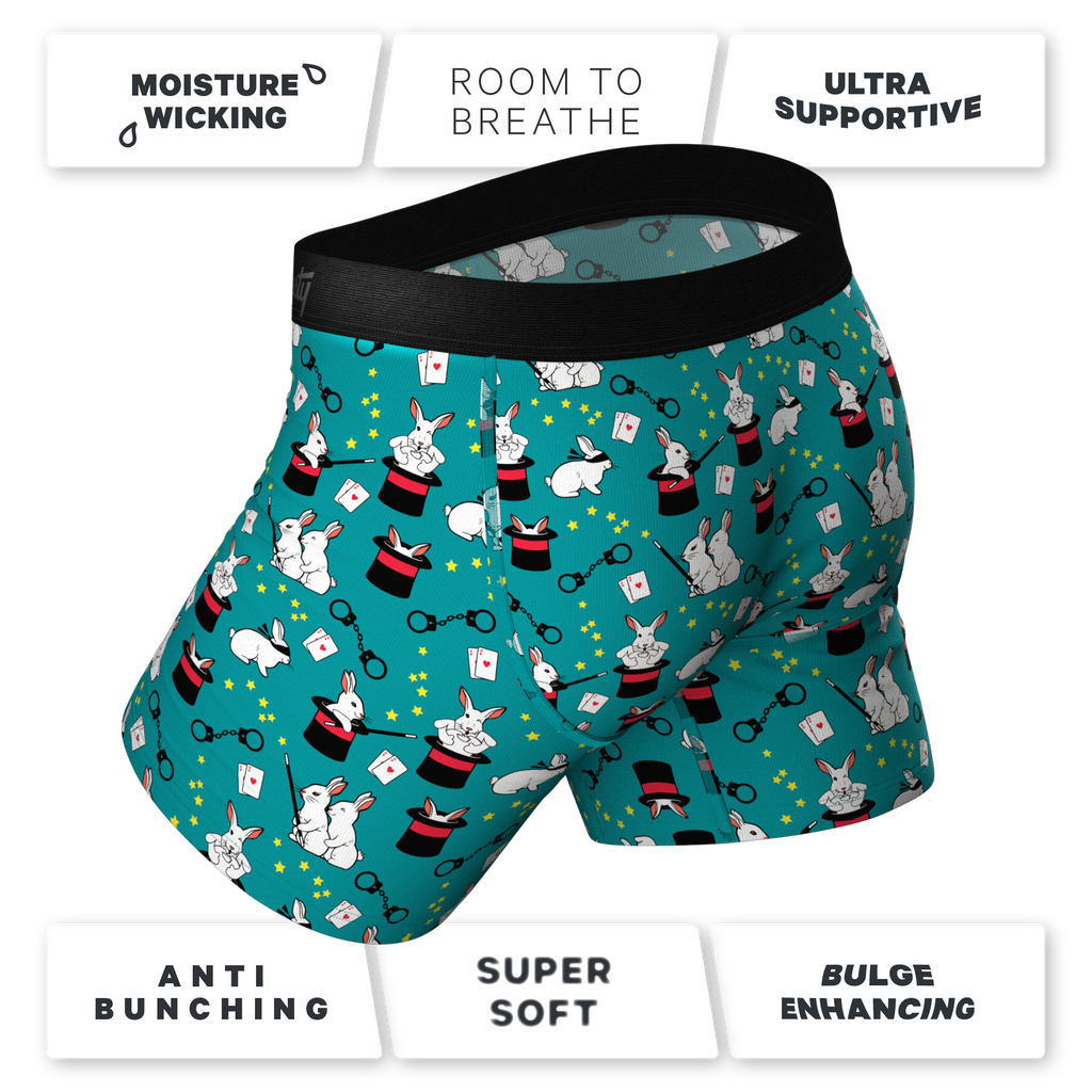 The AbracaDoMe | Magic Bunny Ball Hammock® Pouch Underwear With Fly - Shinesty