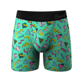 The Afternoon Arcade | Retro Geometric Ball Hammock® Pouch Underwear With Fly - Shinesty