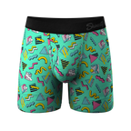 The Afternoon Arcade | Retro Geometric Ball Hammock® Pouch Underwear With Fly - Shinesty