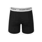 The Anthem | Black Shinesty Ball Hammock® Pouch Underwear With Fly - Shinesty