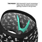 The Bare Back Bones | Glow in the Dark Skeletons Ball Hammock® Pouch Underwear With Fly - Shinesty