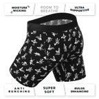 The Bare Back Bones | Glow in the Dark Skeletons Ball Hammock® Boxer - Long Leg - Shinesty