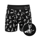 The Bare Back Bones | Glow in the Dark Skeletons Ball Hammock® Pouch Underwear With Fly - Shinesty