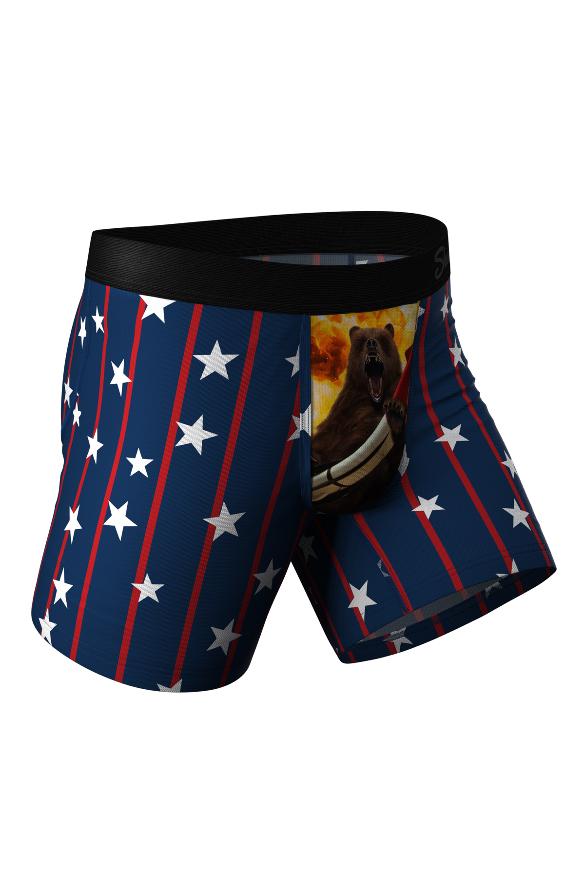 The Bearly Theres | USA Grizzly Bear Ball Hammock® Pouch Underwear - Shinesty