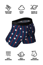 The Bearly Theres | USA Grizzly Bear Ball Hammock® Pouch Underwear with Fly - Shinesty