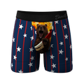 The Bearly Theres | USA Grizzly Bear Ball Hammock® Pouch Underwear with Fly - Shinesty